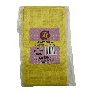 [111025] 24C Pooja Cloth (Yellow) Cotton  1Mt